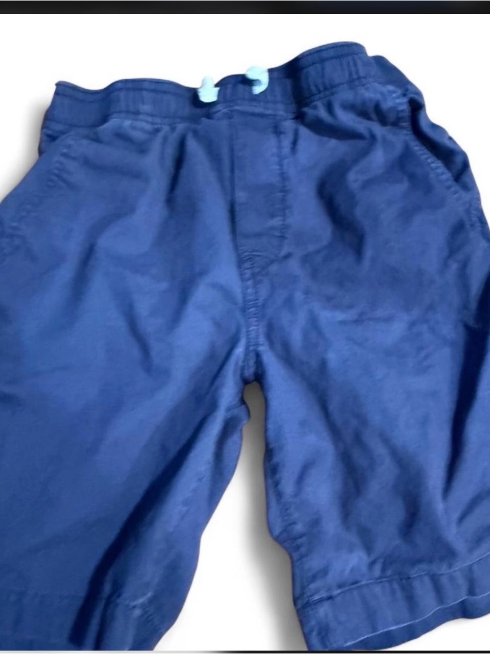Hanna Andersson Blue Elastic-Waist Kids Shorts